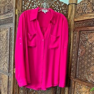 Express Women's Fuchsia Button Down Shirt